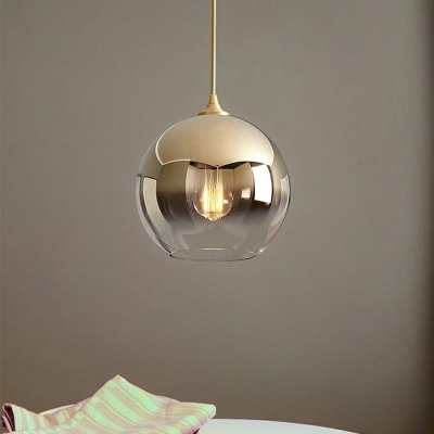 Modern Style LED Pendant Light Nordic Style Glass Globe Hanging Light for Bedside Coffee Shop