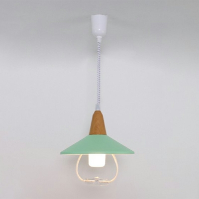 Nordic Style LED Pendant Light Modern and Simple Macaron Metal Hanging Light for Bedside