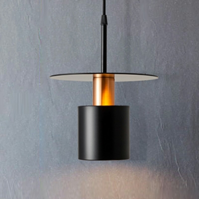 Postmodern Style LED Pendant Light Nordic Style Metal Cylinder Hanging Light for Bedside