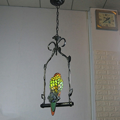 Tiffany-Style Pendant Lights Decorative 1 Light Animal Living Room Hanging Light Fixtures