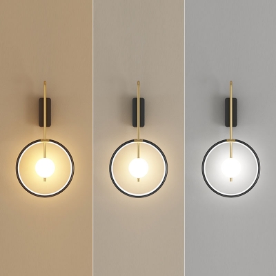 2-Light Sconce Light Fixtures Modern Style Circular Shape Metal Wall Mounted Lights