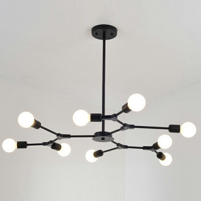 9 Lights Mobile Shade Hanging Light Modern Style Metal Pendant Light for Living Room