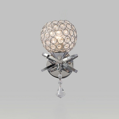 Creative Crystal Light Ball Wall Sconce for Hotel and Bedroom Bedside