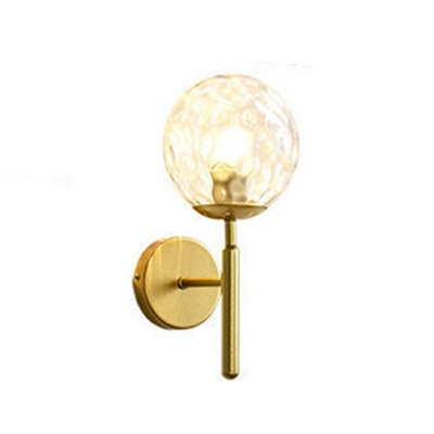 Creative Metal Glass Warm Wall Sconce for Hallway Bedside and Corridor
