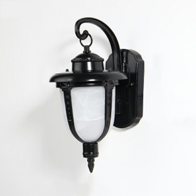 Industrial Style LED Wall Sconce Nordic Style Retro Metal Glass Wall Light for Courtyard