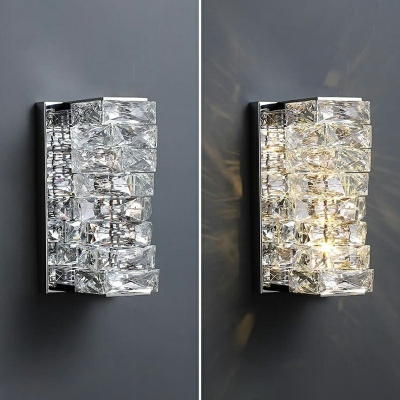 Modern Creative Crystal Wall Sconce Decorated in Bedroom Warm Bedside Lamp