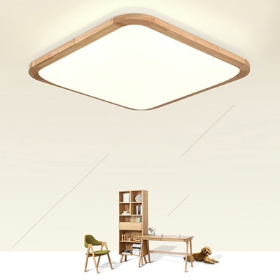 Modern Flush Mount Fixture Wood Flush mount Ceiling Lamp for Living Room