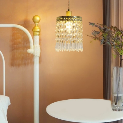 Modern Pendant Light Fixture Crystal Hanging Light Fixtures for Bedroom Living Room