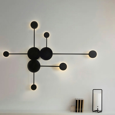 Modern Style Creative Round Wall Lamp Metal 6 Light Wall Light for Bedroom