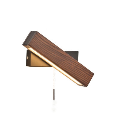 Nordic Style LED Wall Sconce Modern Style Minimalism Wood Acrylic Wall Light for Bedside