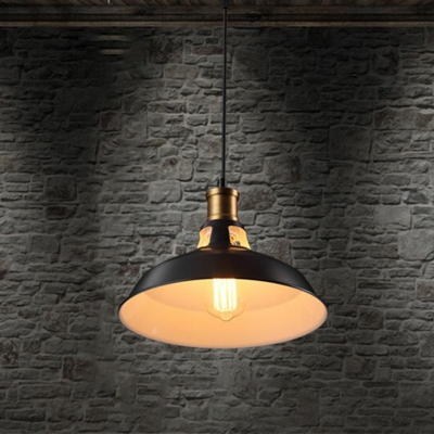 1 Light Cone Shade Hanging Light Industrial Style Metal Pendant Light for Dinning Room
