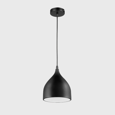 1-Light Hanging Fixture Contemporary Style Bell ​Shape Metallic Pendant Ceiling Lights