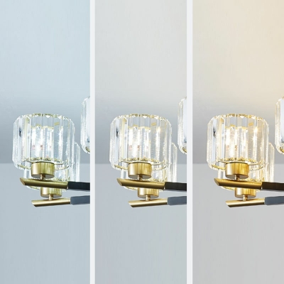 8 Lights LED Pendant Light Nordic Style Crystal Metal Chandelier Light for Living Room