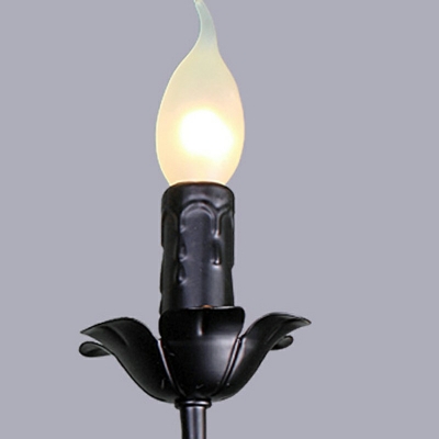 Candle Chandelier Light Fixture 5 Lights Modern Metal Shade Indoor Hanging Lamp