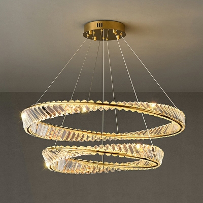Contemporary Ceiling Chandelier Multi-layer Hanging Lights Chandelier for Living Room