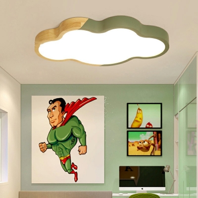 Contemporary Flush Ceiling Lights 3 Colors Macaron Flush Ceiling Light Fixture for Children's Room