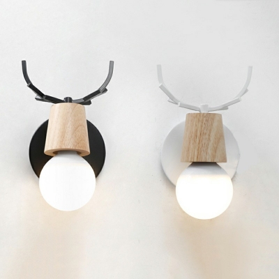 Creative Wooden Warm Decorative Wall Sconce Light for Hall and Bedroom
