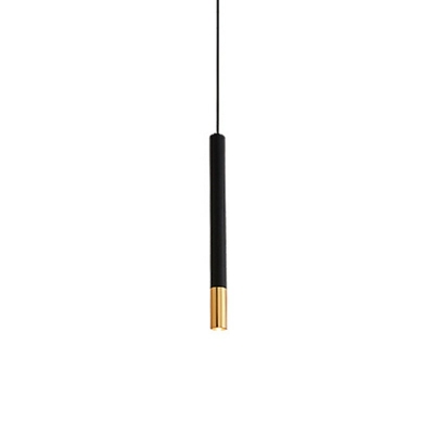 Cylindrical Pendants Light Industrial-Style Black Vintage 1 Light Ceiling Fixtures for Living Room