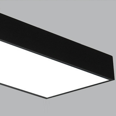 Minimalism Flush Light Fixtures Black Color Flush Mount Ceiling Light Fixture for Meeting Room