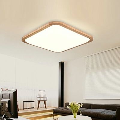 Modern Flush Mount Fixture Wood Flush mount Ceiling Lamp for Living Room
