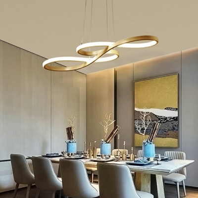 Modern Minimalist Chandelier Hanging Lamp Kit for Living Room Bedroom Dining Room