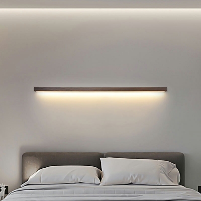 Modern Style LED Wall Sconce Minimalism Style Wood Linear Wall Light for Bedside