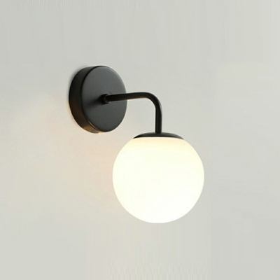 Nordic Style LED Wall Sconce Modern Style Metal Glass Wall Light for Bedside