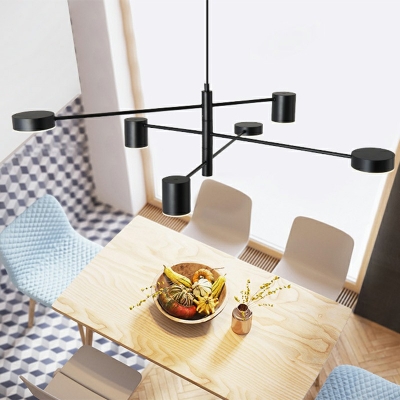Postmodern Style Metal Pendant Light 6 Lights LED Chandelier Light for Dinning Room Living Room
