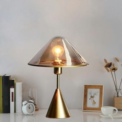 Ultra-Modern Night Table Lamps Single Light Glass Table Light for Bedroom
