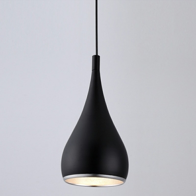 3-Light Hanging Lamps Minimal Style Teardrop Shape Metal Multi Light Pendant