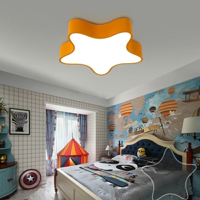Children's Room Led Flush Mount Fixture Cartoon Style Ceiling Light for Bedroom