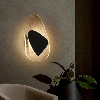 Creative Warm Metal and Glass Wall Sconce for Bedroom Corridor and Staircase