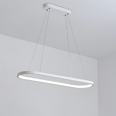 Hanging Island Lights Adjustable Ceiling Light White LED Lamps Pendant Lights for Living Room