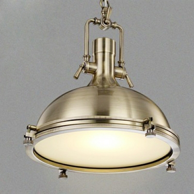 Industrial Style Dome Shade Pendant Light Metal 1 Light Hanging Lamp for Restaurant