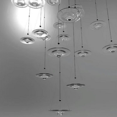 Modern Minimalist Pendant Light Clear Glass 1 Light Basic Ceiling Lights Fixtures for Kitchen