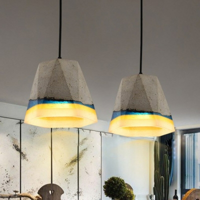 Modern Simple Drop Pendant Cement Hanging Light Fixtures for Bedroom Living Room