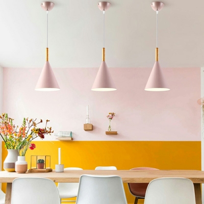 Modern Simple Drop Pendant Multi-Color Down Lighting for Dining Room Children's Room