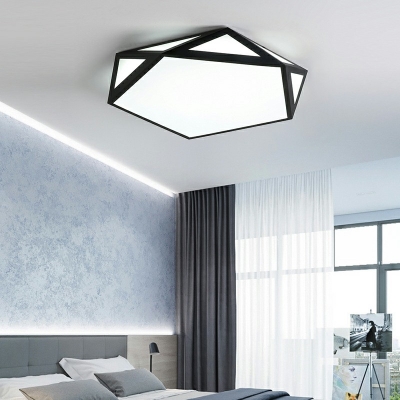 Modern Simple Geometry Metal Flush Mount Light Decorated in Bedroom Bathroom and Kitchen
