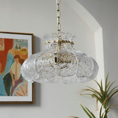 Nordic Style Glass Chandelier Light 4 Lights Modern Style LED Pendant Light for Living Room