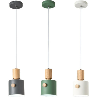 Nordic Style Hanging Light Modern Cylinder 1 Light Living Room Simplicity Pendants Light Fixtures