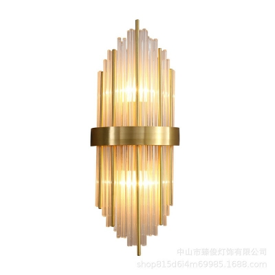 Postmodern Style Flush Mount Wall Sconce Crystal Wall Mount Light for Living Room Dining Room
