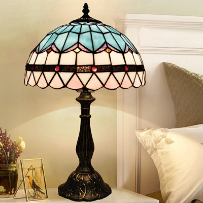 Tiffany Style Nights and Lamp 1 Light Table Lamp for Bedroom Living Room