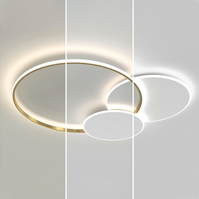3 Lights LED Flushmount Light Modern Style Minimalism Metal Acrylic Celling Light for Living Room