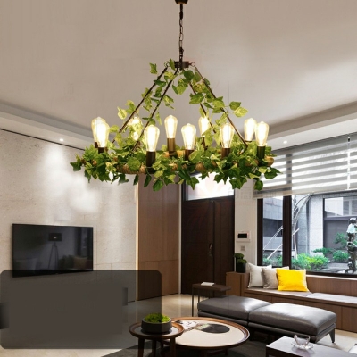 Cone Shaped Pendant Lights Plants Industrial Chandelier Lighting Fixtures for Living Room