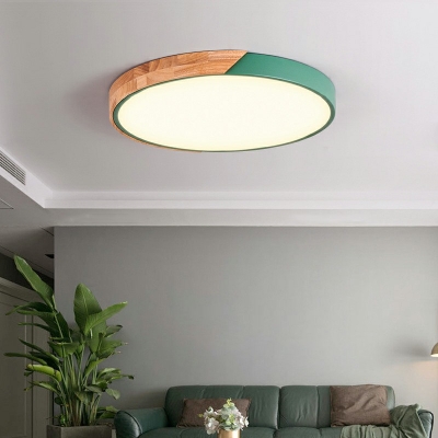 Contemporary Flush Ceiling Light Macaron Style Ceiling Light for Children's Room Living Room