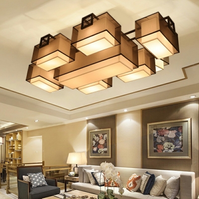 Creative Fabric Warm Decorative Ceiling Light 7 Lights for Hallway and Bedroom