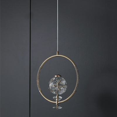 Crystal Global Pendants Light Fixures Modern Elegant Hanging Ceiling Lights for Bedroom