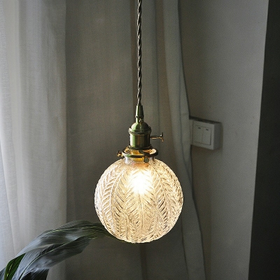 Glass Globe Modern Hanging Light Fixtures Elegant 1 Light Living Room Suspension Pendant