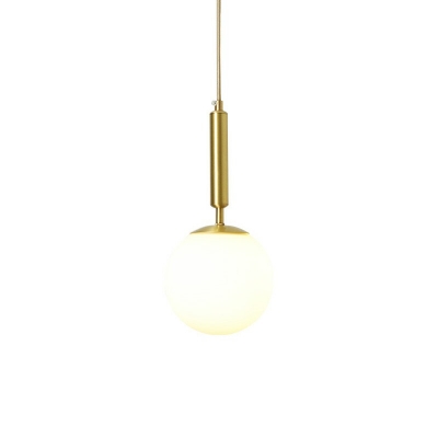 Globe Pendants Light Industrial-Style Glass Ceiling Light Bedroom Vintage 1 Light in Gold