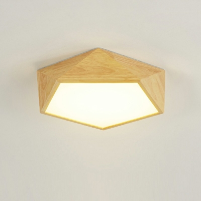 Minimalism Flush Light Fixtures Wood Material Flush Mount Ceiling Light Fixture for Living Room